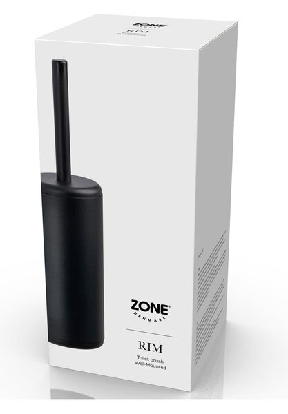 Crna zidna WC četka Zone Rim