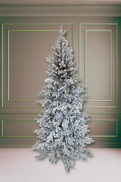 Umjetno božićno drvce Aspen 210cm sa snijegom 100% PE - slim model - 201 - 230 cm - Sa snijegom - 91 do 110cm