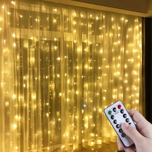 LED svjetlosna zavjesa STAR RAIN 3x3 m, topla bijela