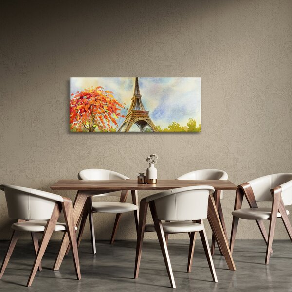 Slikana slika Eiffelovog tornja (120x50 cm)
