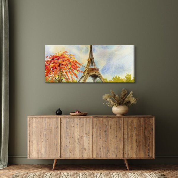 Slikana slika Eiffelovog tornja (120x50 cm)