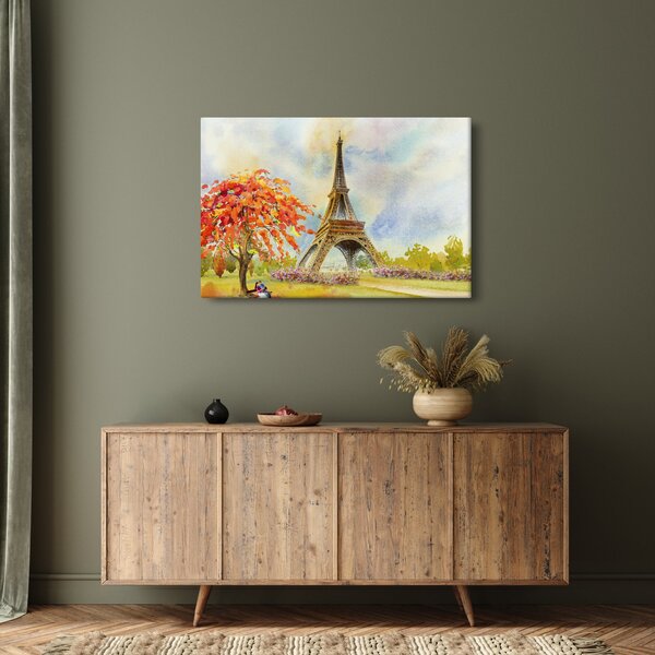 Slikana slika Eiffelovog tornja (90x60 cm)