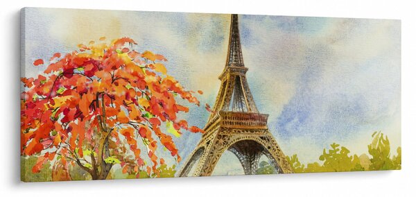 Slikana slika Eiffelovog tornja (120x50 cm)