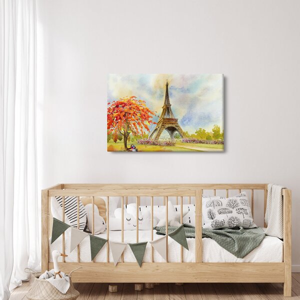 Slikana slika Eiffelovog tornja (90x60 cm)