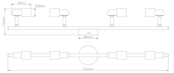 Globo 57385-4 - LED Reflektorska svjetiljka KINLEY 4xGU10/3W/230V