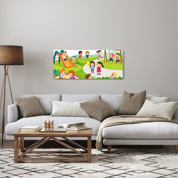 Slika dječje zabave u pješčaniku (120x50 cm)