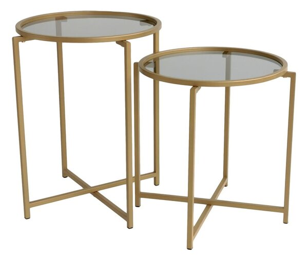 Okrugli pomoćni stolići u setu od 2 kom ø 50 cm Gold - Neostill