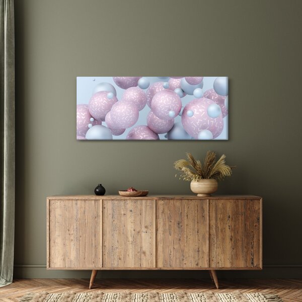Apstraktna slika - Pastelne kugle (120x50 cm)