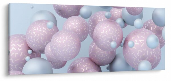 Apstraktna slika - Pastelne kugle (120x50 cm)