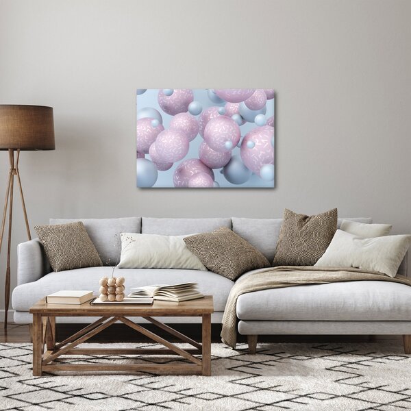 Apstraktna slika - Pastelne kugle (70x50 cm)