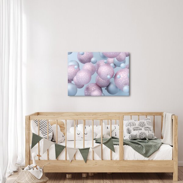 Apstraktna slika - Pastelne kugle (70x50 cm)