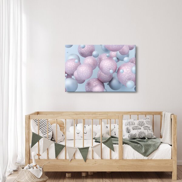 Apstraktna slika - Pastelne kugle (90x60 cm)