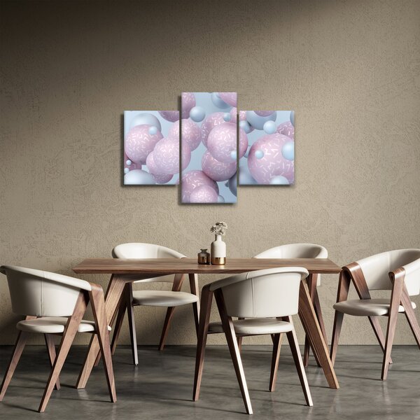 Apstraktna slika - Pastelne kugle (90x60 cm)