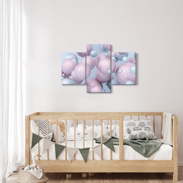 Apstraktna slika - Pastelne kugle (90x60 cm)