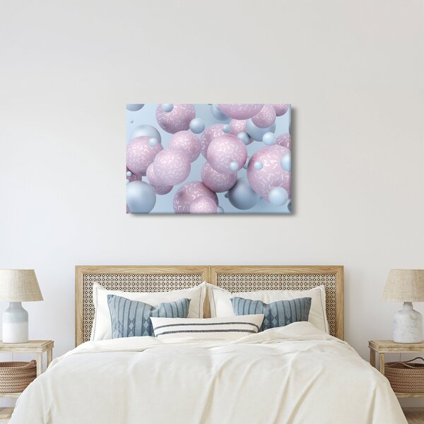 Apstraktna slika - Pastelne kugle (90x60 cm)