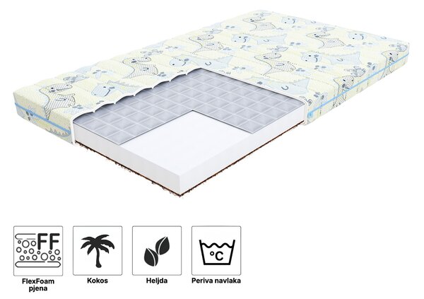Dječji pjenasti madrac Midino 80x160