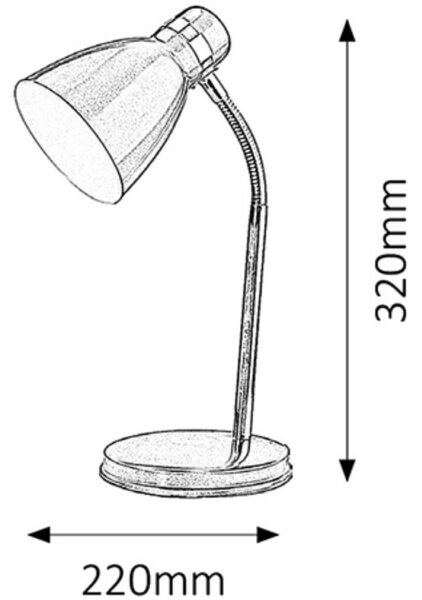 Rabalux 4207 - Stolna lampa PATRIC 1xE14/40W/230V