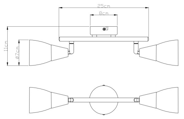 Globo - Stropna svjetiljka 2xE14/40W/230V