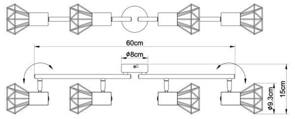 Globo - Stropna svjetiljka 4xE14/40W/230V