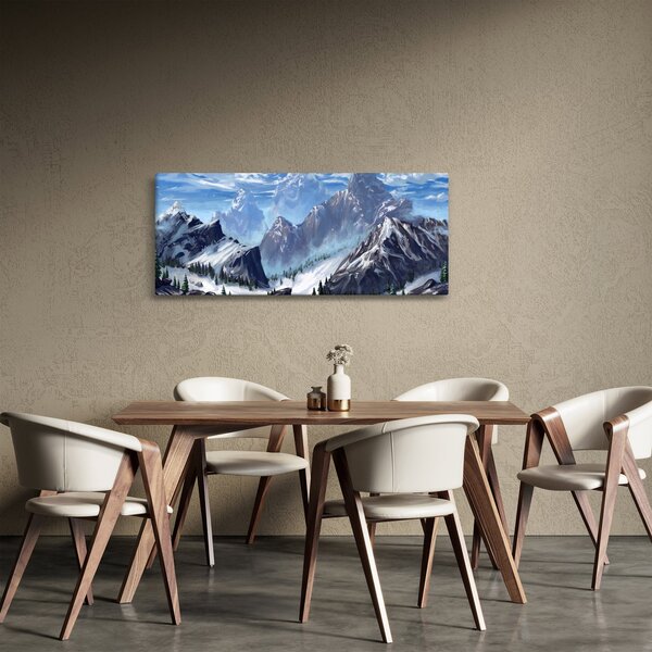 Slika - Naslikane planine (120x50 cm)