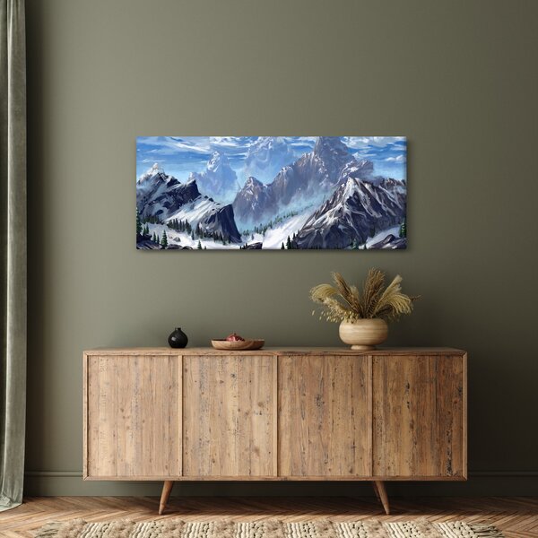 Slika - Naslikane planine (120x50 cm)