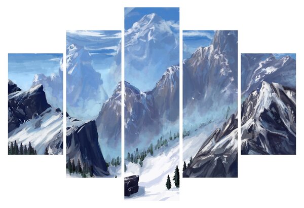 Slika - Naslikane planine (150x105 cm)