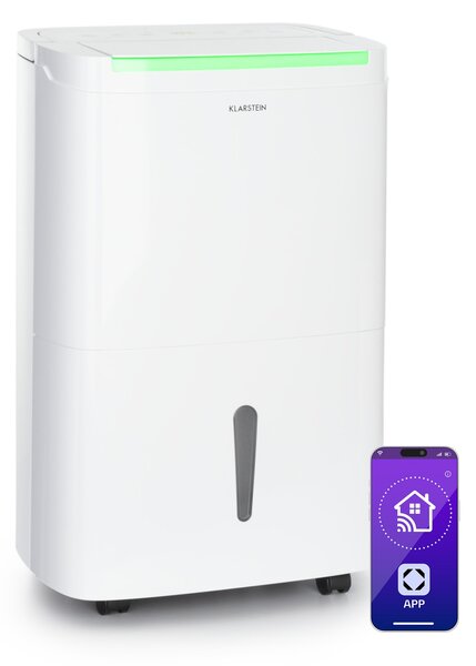 Klarstein DryFy Pro Connect Smart, odvlaživač, WiFi, kompresija, 30l/d, 50-60m², bijeli