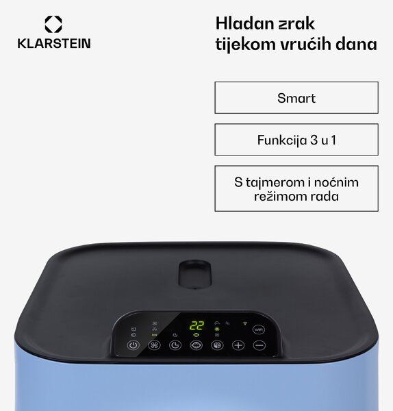 Klarstein Kraftwerk Smart 10K, prijenosna klima, 3 u 1, 10 000 BTU, upravljanje aplikacijom, daljinsko upravljanje