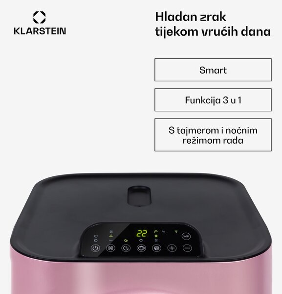 Klarstein Kraftwerk Smart 10K, prijenosna klima, 3 u 1, 10000 BTU, upravljanje aplikacijom, daljinsko upravljanje