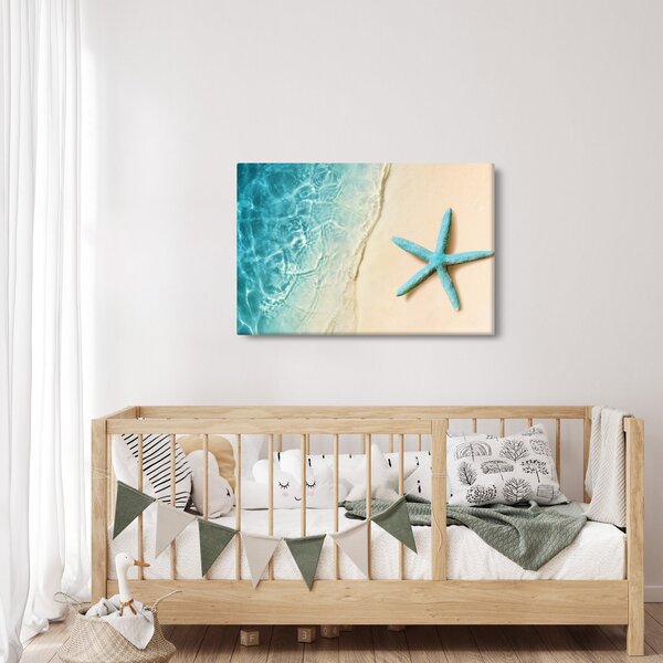 Slika - Morska zvijezda na plaži (90x60 cm)
