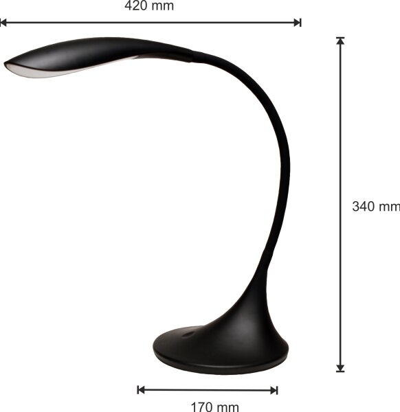 LED Prigušiva stolna lampa VELA LED/6,5W/230V crna