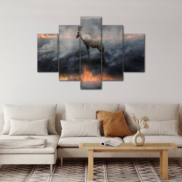 Slika divokoze u plamenu (150x105 cm)