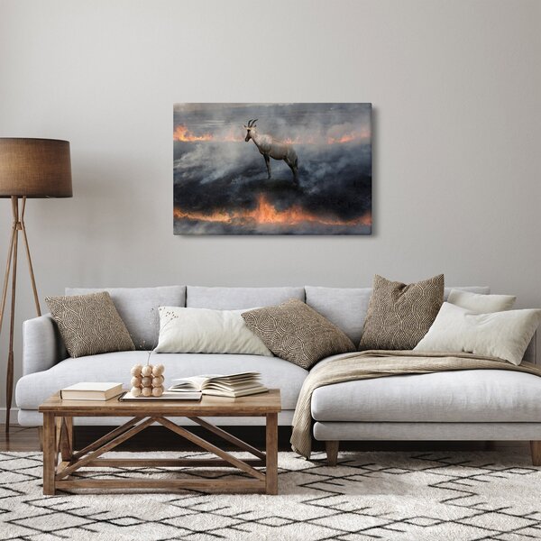 Slika divokoze u plamenu (90x60 cm)