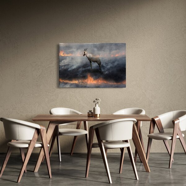 Slika divokoze u plamenu (90x60 cm)