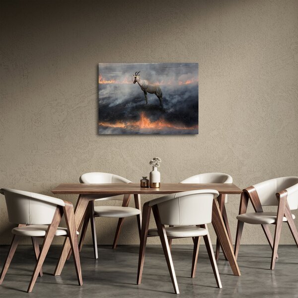 Slika divokoze u plamenu (70x50 cm)