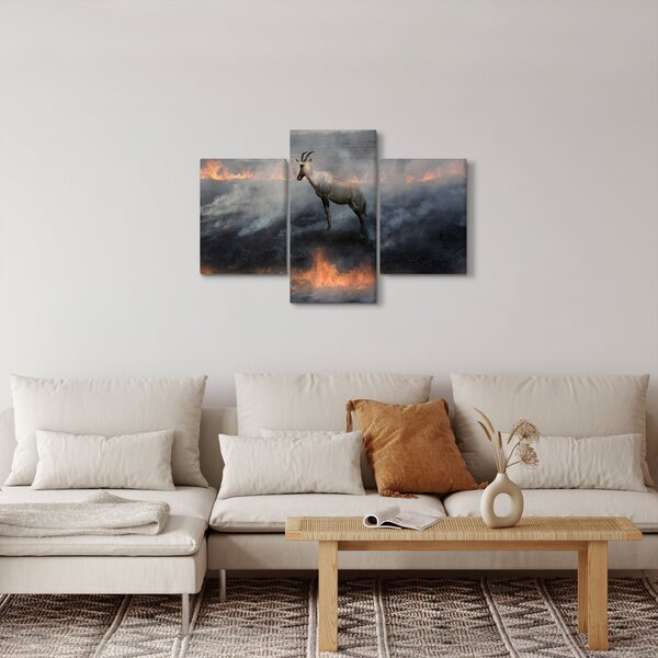 Slika divokoze u plamenu (90x60 cm)