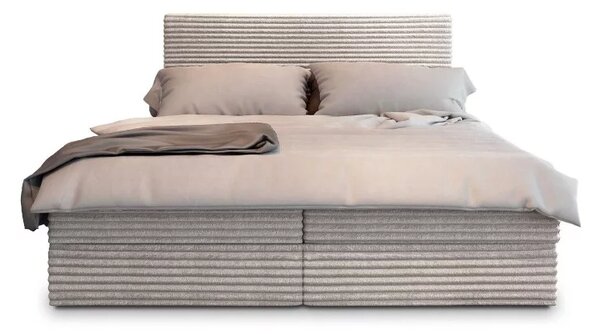 Tapecirani boxspring krevet ISPIRA 140x200 cm krem boje Madrac: Bonell opružni madrac