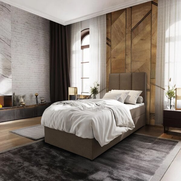 Tapecirani krevet boxspring MERALIS 80x200 cm smeđa Madrac: Bonell opružni madrac