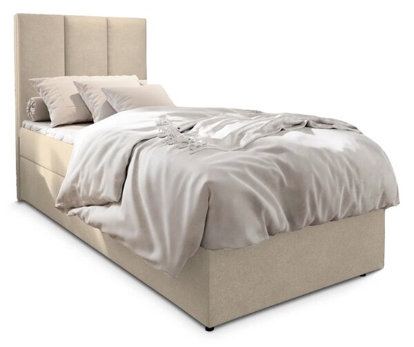 Tapecirani krevet boxspring MERALIS 80x200 cm bež Madrac: Bonell opružni madrac