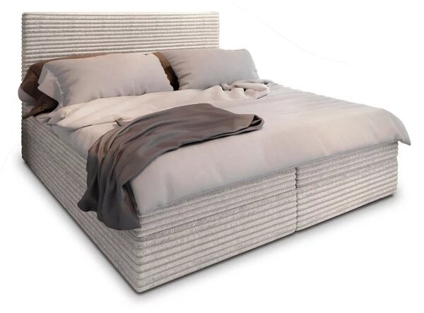 Tapecirani boxspring krevet ISPIRA 140x200 cm krem boje Madrac: Bonell opružni madrac