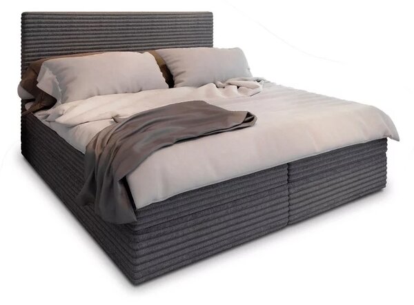 Tapecirani krevet boxspring ISPIRA 140x200 cm siva Madrac: Bonell opružni madrac