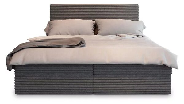 Tapecirani krevet boxspring ISPIRA 140x200 cm siva Madrac: Bonell opružni madrac