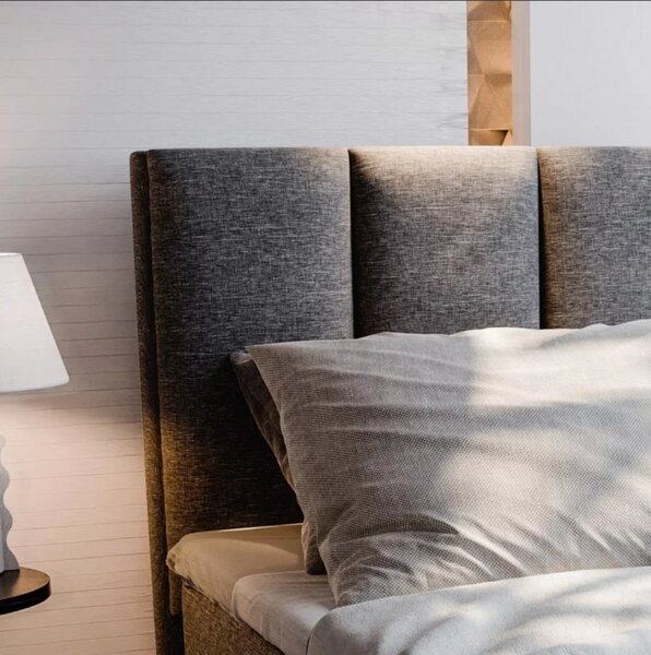 Tapecirani krevet boxspring MERALIS 90x200 cm siva Madrac: Bonell opružni madrac