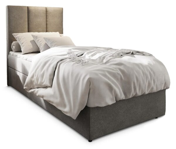 Tapecirani krevet boxspring MERALIS 90x200 cm siva Madrac: Bonell opružni madrac