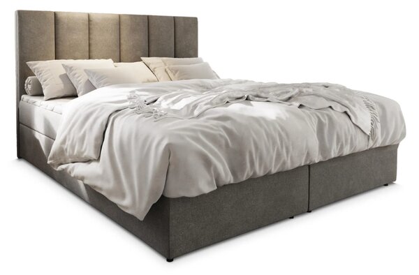 Tapecirani boxspring krevet MERALIS 160x200 cm siva Madrac: Bonell opružni madrac