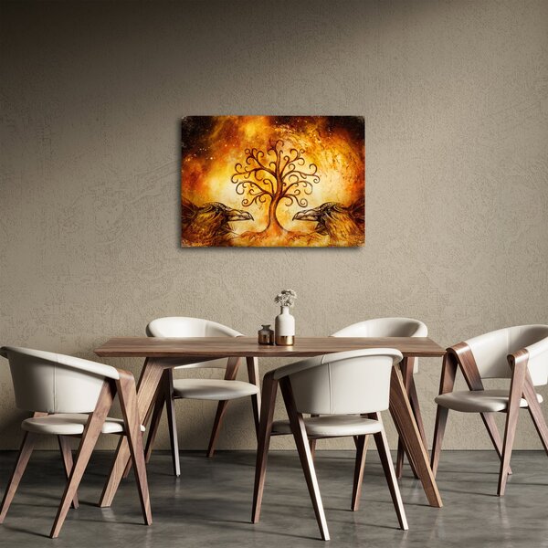 Prirodna apstraktna slika stabla (70x50 cm)