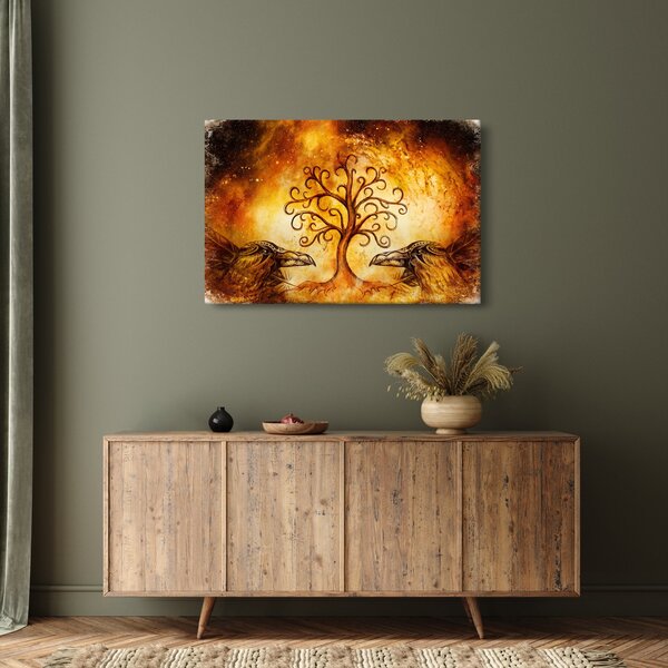 Prirodna apstraktna slika stabla (90x60 cm)