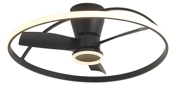 Stropni ventilator crni uklj. LED s daljinskim upravljačem - Steer