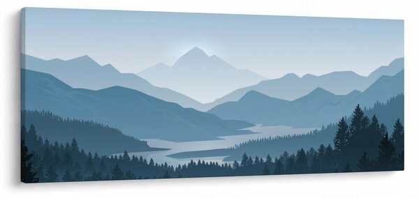 Slika - Planine pogledom grafičara (120x50 cm)