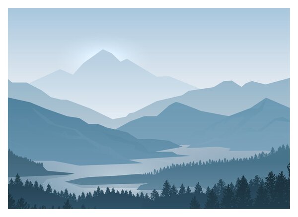 Slika - Planine pogledom grafičara (70x50 cm)